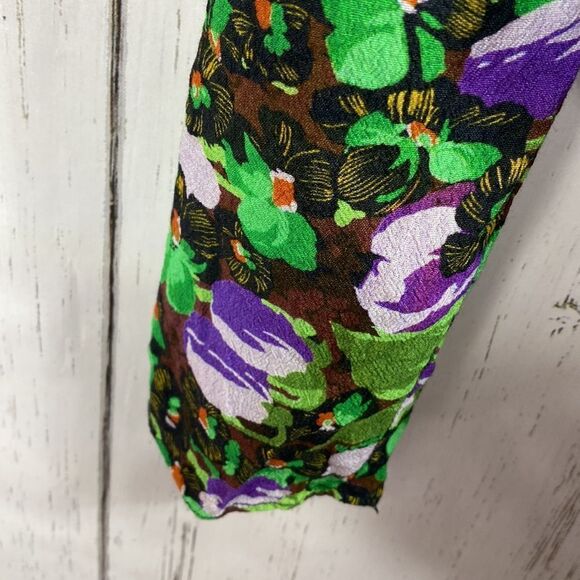 Zara Floral Plunge Bodysuit Long Sleeve L Chic Night Out Y2K Party Bloggers Fav - Picture 10 of 16